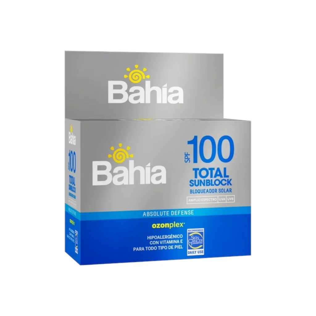 Compra Bloqueador Solar Bahía SPF 100 Total Sunblock x 10g - 20 unidades al mejor precio - Venta de Bloqueador Solar Bahía SPF 100 Total Sunblock x 10g - 20 unidades en Lima, Perú