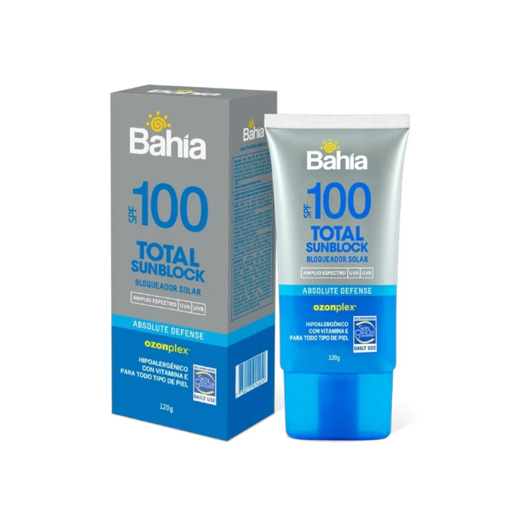 Compra Bloqueador Solar Bahía SPF 100 x 120g SunBlock al mejor precio - Venta de Bloqueador Solar Bahía SPF 100 x 120g SunBlock en Lima, Perú